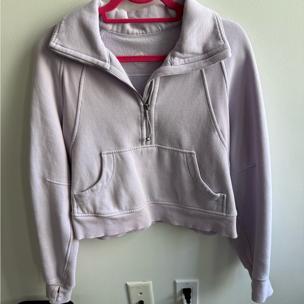 Lululemon Scuba Lavender Quarter-Zip Women's Top